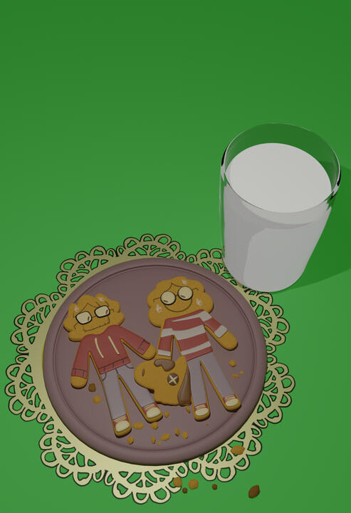 Recreation of Giant Days 43 comic cover in Blender, 2020 Recreation of Giant Days 43 comic cover in Blender, 2020